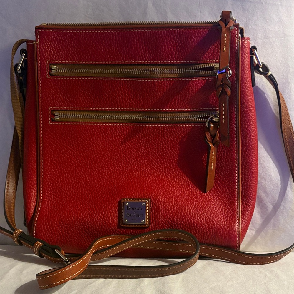 Dooney & Bourke Red and Brown Crossbody Bag